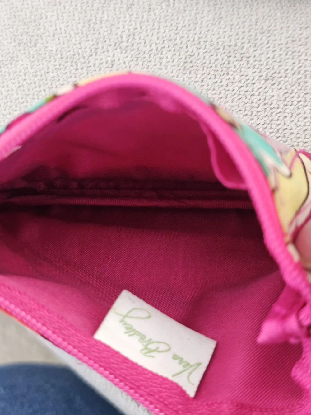 Vera Bradley Hot Pink Floral ID Card Holder Wristlet - Picture 5 of 5